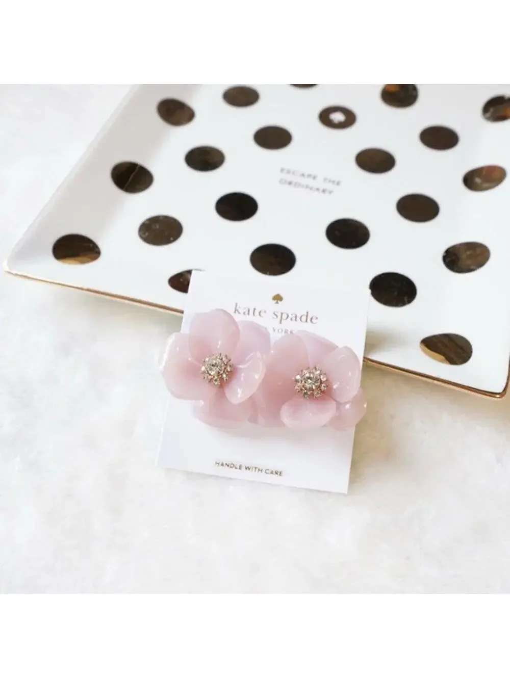 Kate Spade Slice Of Stone Flower Stud Earrings